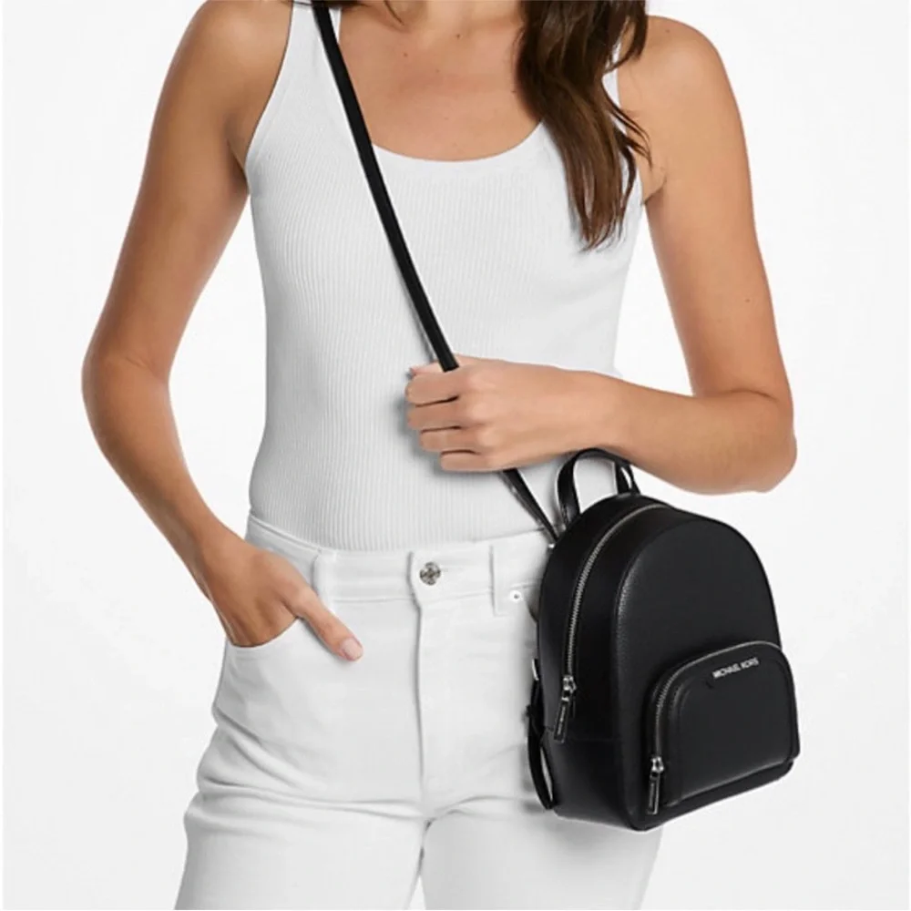 Michael Kors Jaycee Extra-Small Pebbled Leather Convertible Backpack Crossbody